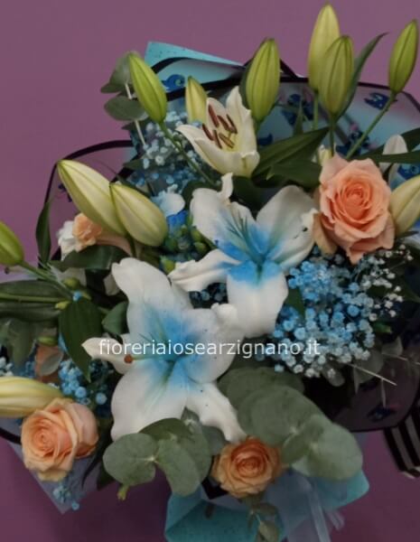 STITCH - BOUQUET blu e arancio